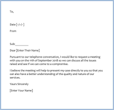 Sample Request Letter For Meeting Appointment With Client