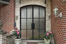 Arch Steel Exterior Doors Metal Grid