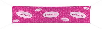 Banner Communion Pink Flower