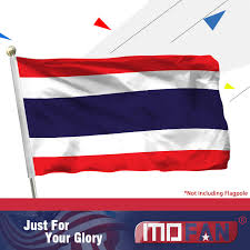 Us 3 98 Mofan Thailand Flag Canvas Header And Double Stitched Thai National Flags Polyester With 2 Brass Grommets 3 X 5 Ft In Flags Banners
