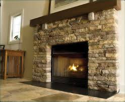 Rustic Stone Fireplace