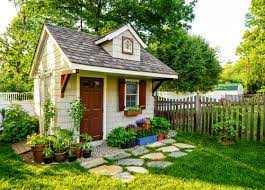 gorgeous landscaping around shed ideas
