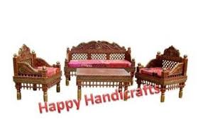 wooden traditional sofa set at best
