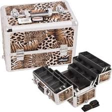 leopard brown pro makeup case on on