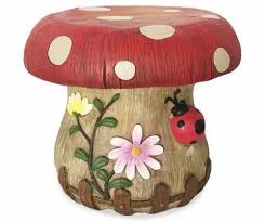 Round Mushroom Garden Stool