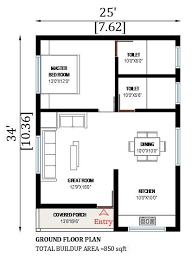 25 X34 House Plan Is Given In This