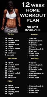 12 Week Home Workout Plan 8 Week