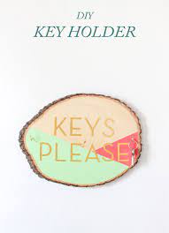 Diy Wooden Slab Key Holder The