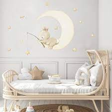 Fabric Wall Decal Bunny And Moon