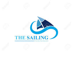Sailing Boat Ocean Wave Logo Template Vector