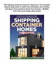 shipping container homes for beginners
