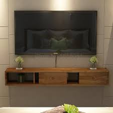Solid Wood Wall Mounted Tv Cabinet