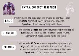 create an infographic about crystals or