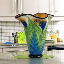 Hand Blown Art Glass Vase