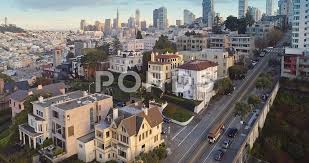 aerial drone of the san francisco