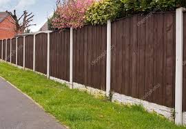 Close Board Fencing Panels Stock Photo