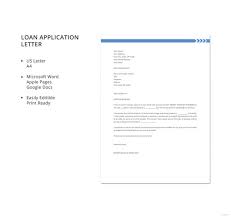 Loan Application Letter Templates 8 Free Word Documents