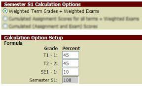 semester grade calculation regis