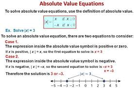 Absolute Value Equations A Plus