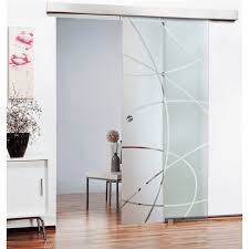 glass sliding barn door with various