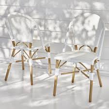 Paris Pe Rattan Outdoor Cafe Dining Chairs