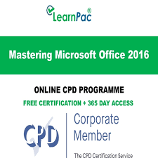 Mastering Microsoft Office 2016 Online Courses Cpd Accredited