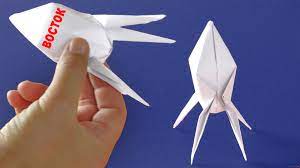 Оригами РАКЕТА из бумаги [ПРОСТО]. Как сделать космический корабль из бумаги  А4. Ракета или спутник своими руками | LikeTV Поделки своими руками | Дзен