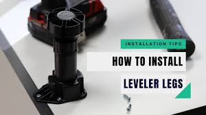 how to install cabinet leveler legs