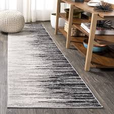 linear modern half stripe area rug