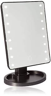 Amazon Com Ideaworks Light Up Mirror Large Mirror With 16 Led Lights For Make Up Tweezing Other Facial Applications Rotating Mirror Magnifier Option Built In Tray Battery Powered Beauty