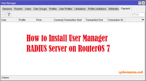 mikrotik user manager radius