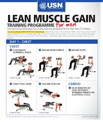 lean muscle gain training programme for