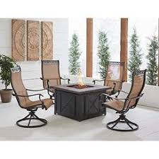 Member's mark agio hastings 4 piece fire pit chat set with sunbrella fabric sam's club $ 1899.00. 5 Piece Firepit Chat Set