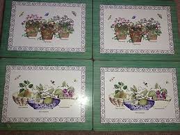 Favorite add to set of six reversible tranquil garden placemats. Boxed Wedgwood Sarah S Garden Set Of 4 Placemats Table Mats Cork Backed 1112113481