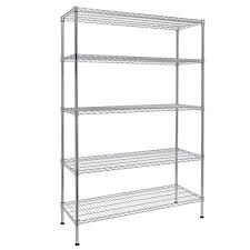 Karl Home Modern Silver Wire Shelf 41