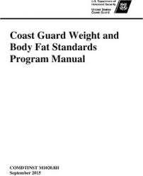 Coast Guard Weight And Body Fat Standards Program Manual