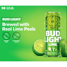 Bud Light Lime Beer 30 Pack Beer 12 Fl Oz Cans Walmart Com