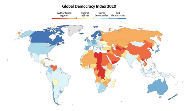 International IDEA decides its ratings on 50 years of democratic indices in over 160 nations