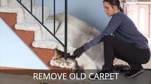 how to remove carpet from stairs