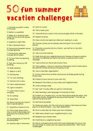 50 fun summer vacation challenges