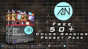 free 50 color grading preset pack for