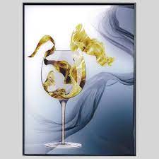Goblet Art Modern Glass Framed Wall
