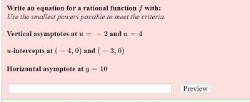 equation for rational function