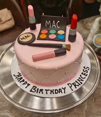 makeup theme fondant cake by cakesta