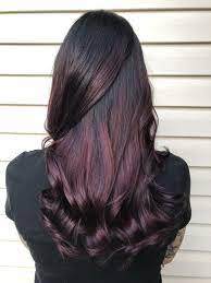 Mahogany is a gorgeous natural color that is perfect if you're looking for a change but nothing overly dramatic. Plum Hair Balayage Ombre Purple Red Mahogany Hair Color Fall 2017 Curly Hair Style Long Hair Brunette Dee Hair Color For Black Hair Burgundy Hair Mahogany Hair