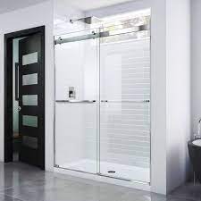 semi frameless sliding shower door