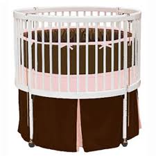 solid color round crib bedding round