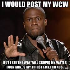 I would post my wcw But I see the way yall crowd my water fountain ... via Relatably.com