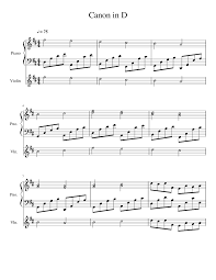 This interactive piano sheet music will help you to learn how to play 'canon in d' step by step. Canon In D Piano Violin Sheet Music For Piano Violin Solo Musescore Com