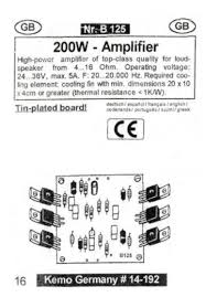 how to build 200w audio lifier